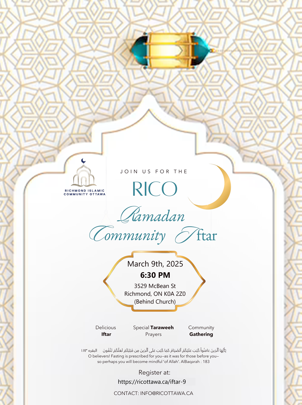 RICO Ramadan Community Iftar 2025 – March 9th